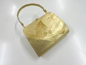 リサイクル　金糸花模様織り出し和装バッグ